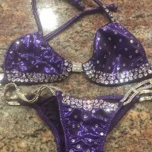 Purple Bikini Diva competition suit by Jag Wear